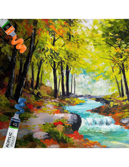 Set de Pintura Acrílica Profesional 72 Colores 12ml Suministro de Arte