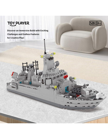 Juego de Construcción Acorazado Shantou 528 Piezas 38x15x20cm