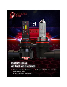 Bombillas Antiniebla 9005 LIGHTENING DARK 6500K 2 Piezas 2