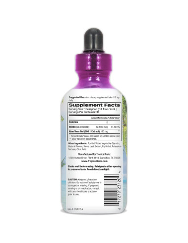 Gotas de Biotina Líquida Tropical Oasis 118.3 ml - Crecimiento Cabello