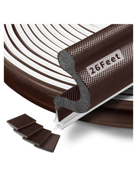 Burlete de Puerta 8m BISOTHAI con 4 Sellos Esquina Aislante