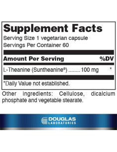 L-Theanine Douglas Laboratories 100 mg 60 Cápsulas Vegetarianas 2
