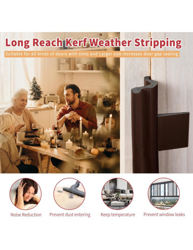 Burlete de Puerta 8m BISOTHAI con 4 Sellos Esquina Aislante