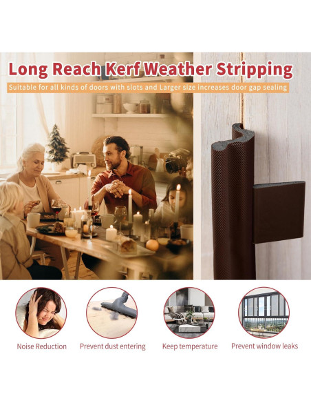 Burlete de Puerta 8m BISOTHAI con 4 Sellos Esquina Aislante