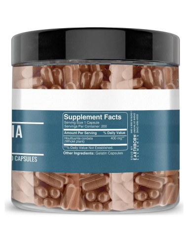 Cápsulas de Houttuynia Cordata Elementos de la Tierra 200 Unidades