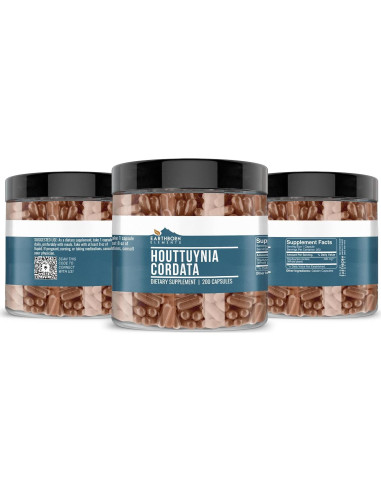 Cápsulas de Houttuynia Cordata Elementos de la Tierra 200 Unidades