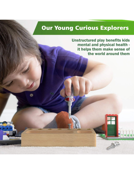 Tablero de Destornillador Montessori Panda Brothers - Juguete Educativo 20.5x9.5 cm