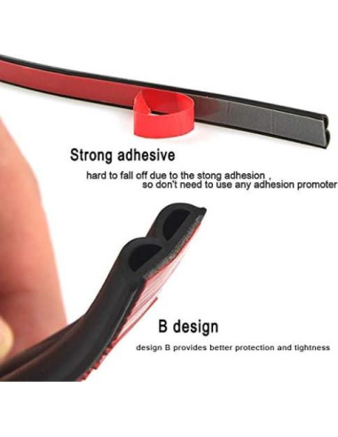 Tira de Sello Universal CloudBuyer 5.03m Goma Negra