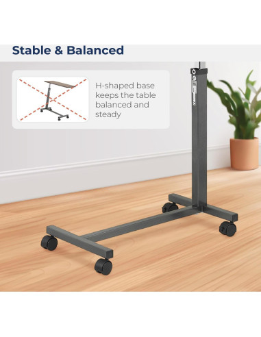 Mesa sobre la cama Drive Medical 13067 ajustable con ruedas
