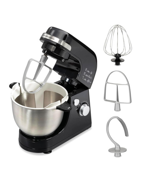 Mezclador de pie eléctrico Hamilton Beach 4L 7 velocidades negro