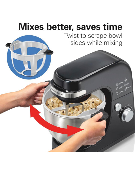 Mezclador de pie eléctrico Hamilton Beach 4L 7 velocidades negro