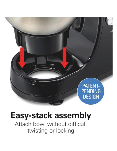 Mezclador de pie eléctrico Hamilton Beach 4L 7 velocidades negro