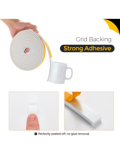 Sellador de Puerta Ravinte 1cm x 0.33cm x 3m Espuma Aislante 2