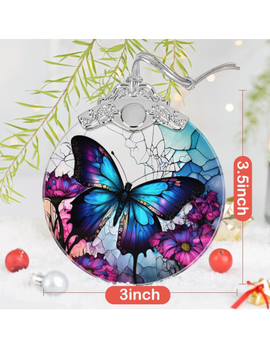 Adorno de Mariposa de Vidrio Templado Touber 7.62x8.89cm