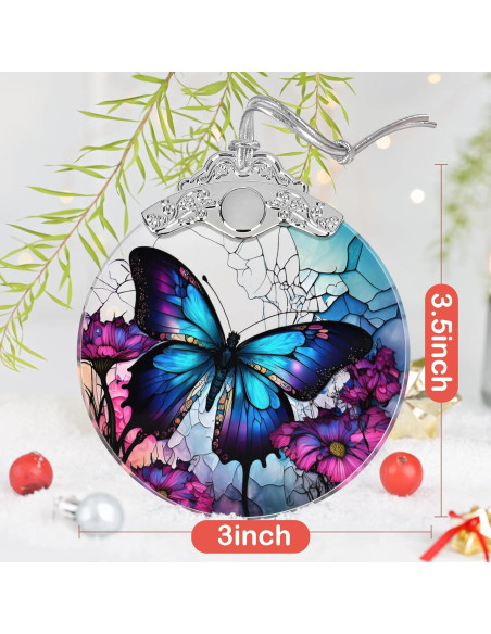 Adorno de Mariposa de Vidrio Templado Touber 7.62x8.89cm