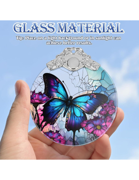 Adorno de Mariposa de Vidrio Templado Touber 7.62x8.89cm