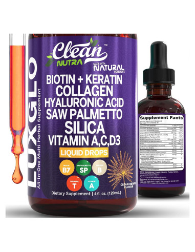 Gotas Líquidas de Biotina y Colágeno LuxGlo 45.4g