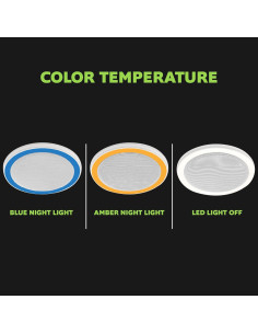 Ventilador de Baño Homewerks 7130-16-BT con Luz LED y Bluetooth 2