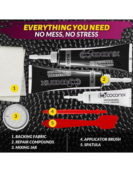 Kit Profesional de Reparación de Cuero Coconix - Negro Kit Profesional de Reparación de Cuero Coconix - Negro