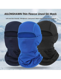 Máscara de Esquí Balaclava Unisex Verde Ejército Caliente 2