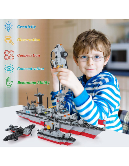 Juego de Bloques de Construcción Portaaviones 1296 Piezas EP Juego de Bloques de Construcción Portaaviones 1296 Piezas EP