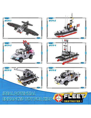 Juego de Bloques de Construcción Portaaviones 1296 Piezas EP