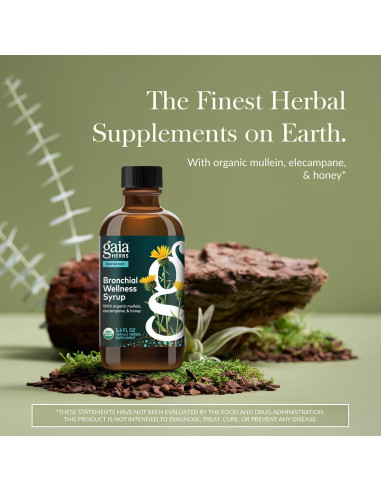 Jarabe Bronquial Gaia Herbs 160 ml - Soporte Inmunológico y Pulmonar