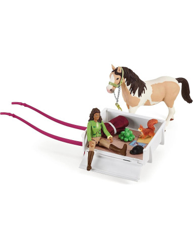 Juego de Camping Schleich Horse Club 23 Piezas con Caballo y Muñeca