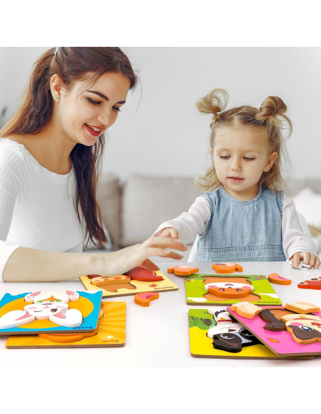 Rompecabezas de Madera Montessori YUNHE 6 Animales 0.64 kg