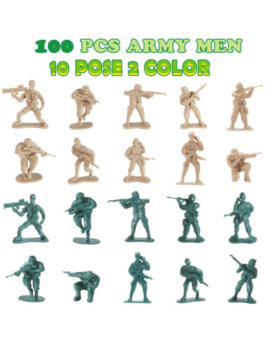 Juego de Juguetes de Base Militar 180 Piezas CHAXUNTEN