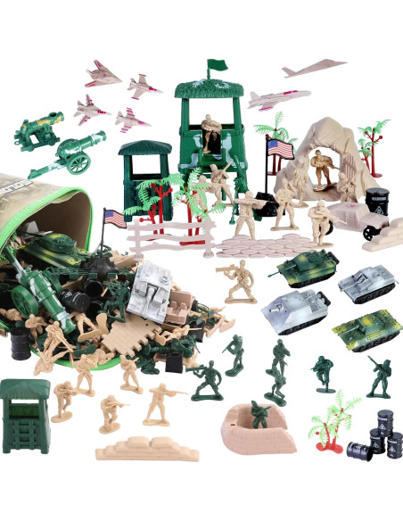 Juego de Juguetes de Base Militar 180 Piezas CHAXUNTEN