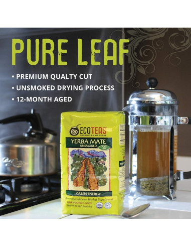 Té de Yerba Mate Orgánico ECOTEAS 0.45 kg - Energía Natural
