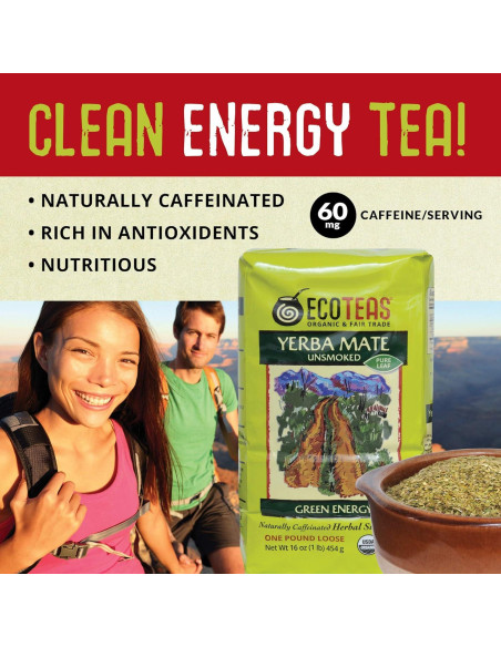 Té de Yerba Mate Orgánico ECOTEAS 0.45 kg - Energía Natural