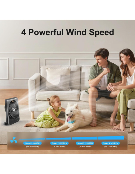 Ventilador de caja portátil Cmyfato F016 10" recargable 20000mAh