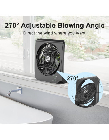 Ventilador de caja portátil Cmyfato F016 10" recargable 20000mAh