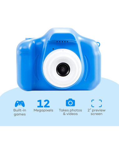 Cámara Digital Kidzcam Vivitar 12 MP HD para Niños Azul