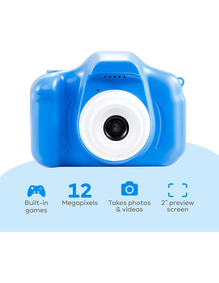 Cámara Digital Kidzcam Vivitar 12 MP HD para Niños Azul