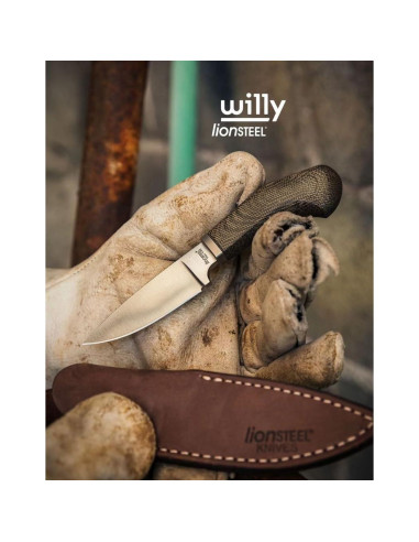 Cuchillo Fijo EDC LionSTEEL WILLY, Acero M390, Hecho en Italia