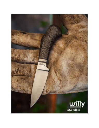 Cuchillo Fijo EDC LionSTEEL WILLY, Acero M390, Hecho en Italia
