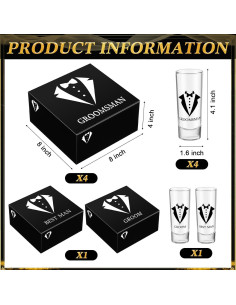 Set de Regalos para Padrinos Yungyan 36 Piezas Negro 2