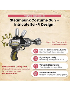 Pistola Rayos Steampunk Nicky Bigs 25.4 cm Accesorio Cosplay 2