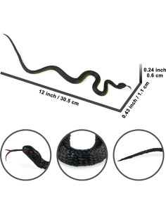 Juguete de Serpiente Falsa HOHAJIU 10 PCS Realista 24-45 cm 2