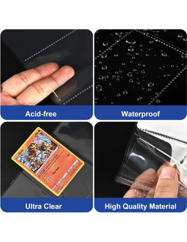 Paquete de 42 Fundas para Tarjetas YHIJF 9 Bolsillos 22.4x29cm