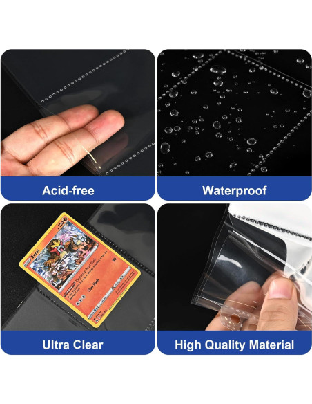 Paquete de 42 Fundas para Tarjetas YHIJF 9 Bolsillos 22.4x29cm