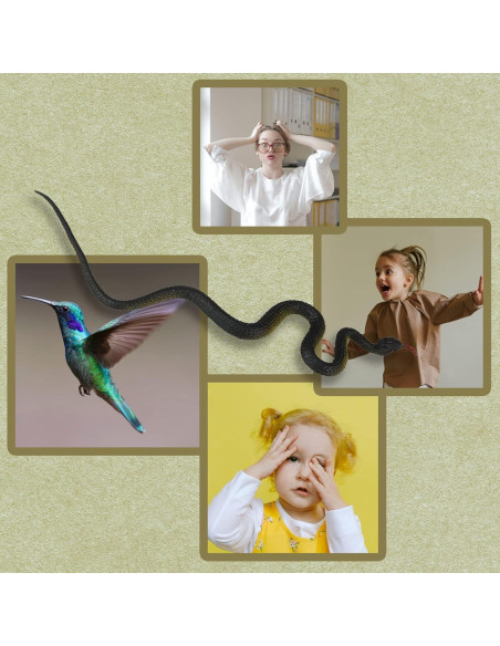 Juguete de Serpiente Falsa HOHAJIU 10 PCS Realista 24-45 cm