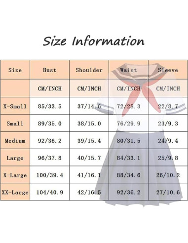 Disfraz de Marinera Japonesa MYUPDALIN para Mujeres - X-Large