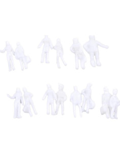 Figuras de modelo sin pintar SZZJ 1:300 para trenes DIY (100 unidades) 2