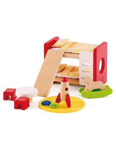 Muebles de Casa de Muñecas Hape 1:12 con Accesorios