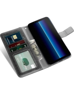Funda de Cartera Asuwish para Sony Xperia 10 II - Negro 2