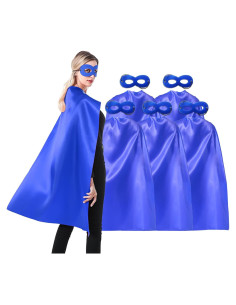 Set de Capas y Máscaras de Superhéroe ADJOY para Adultos - 5 Piezas